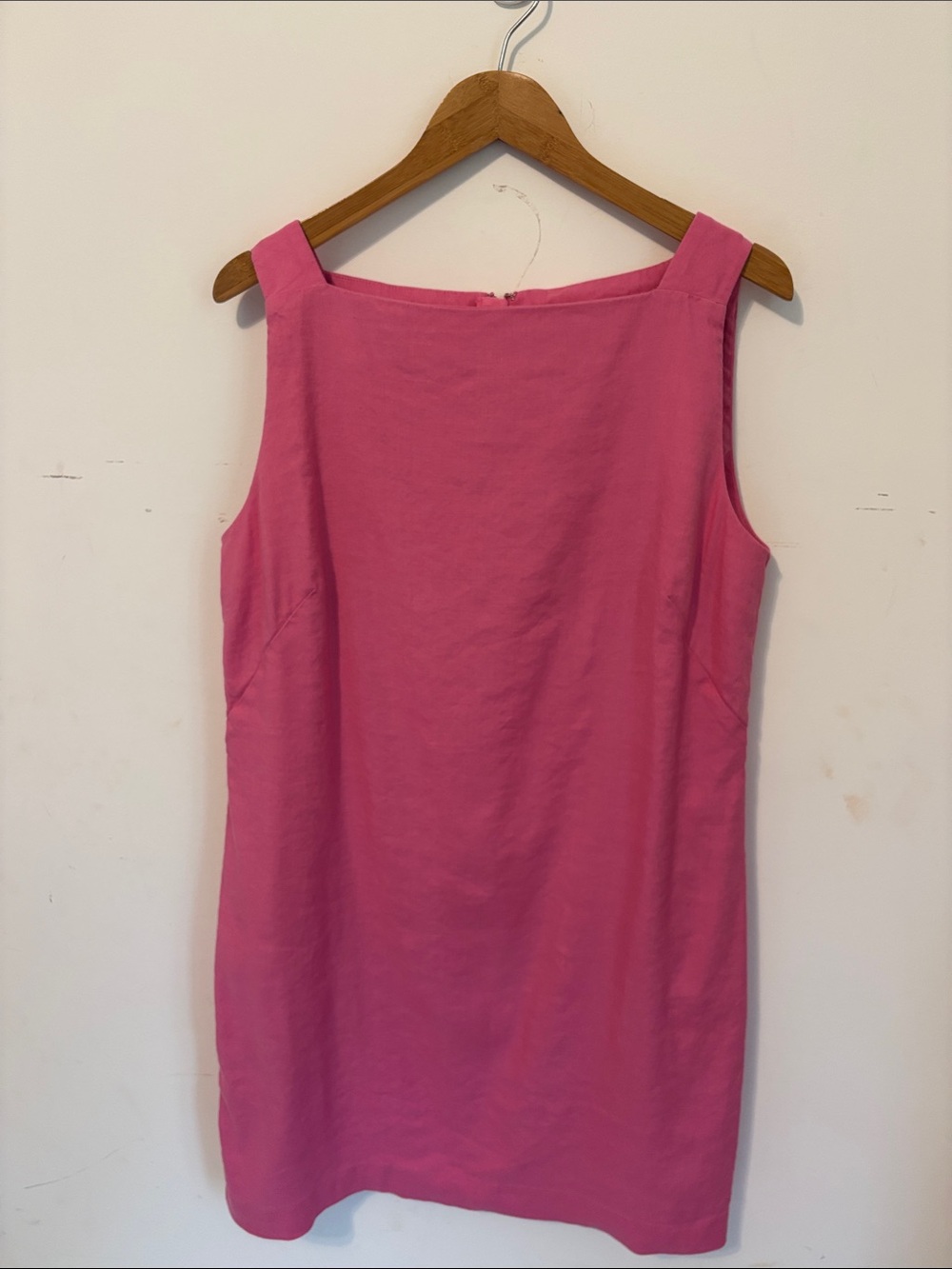 Ann Taylor Pink Sleeveless Linen Mini Dress